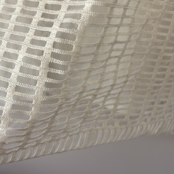 Maeve Anthropologie Cream Overlay Weave Dress Short Sleeve Size M - Picture 12 of 14